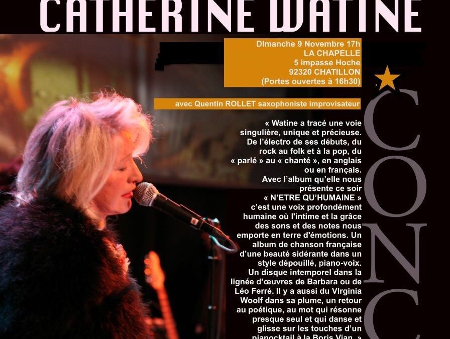 Les concerts dans le salon de musique de WATINE (automne 2025)